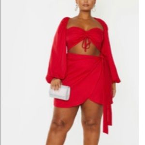 Sexy red dress brand new never worn tags still attached women size 16